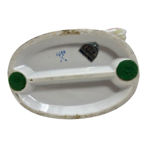 Arnat Creation Porcelain Sweetmeats Bowl Figurine White & Gilded #6977 READ - Picture 8 of 10